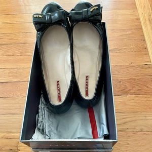 Prada Patent Leather Black Flat